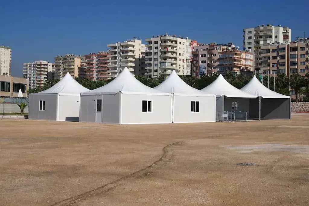 XVII. Akdeniz Oyunları Mersin Çadır Kurulumu, saha görseli 2