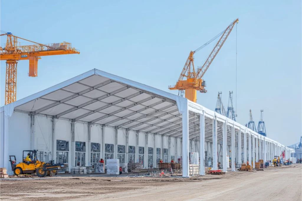Depo Çadırı Metraj Hesabı: Kaç m²’ye İhtiyacınız Var? (Açıklık, Yükseklik, Statik) u6848942153 Multiple warehouse tent modules connected in a ro 0a8cb8ee d1ad 412a a706 c48207108062 3